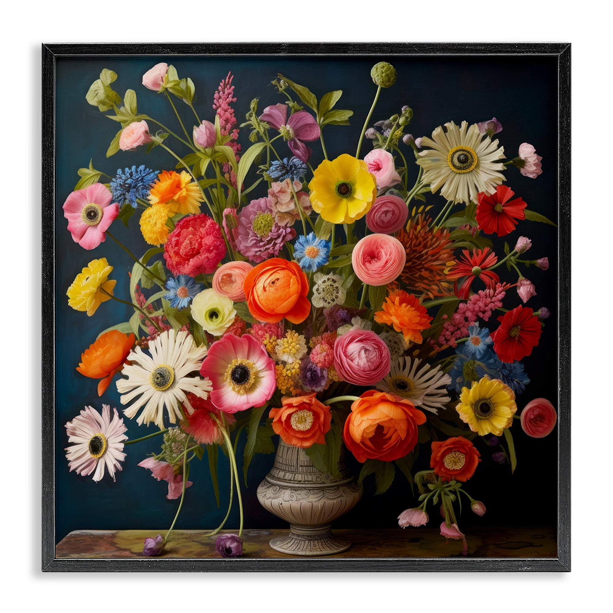 Stupell Industries Harmonious Garden Bouquet Black Framed Giclee Art, design by Lazar Studio