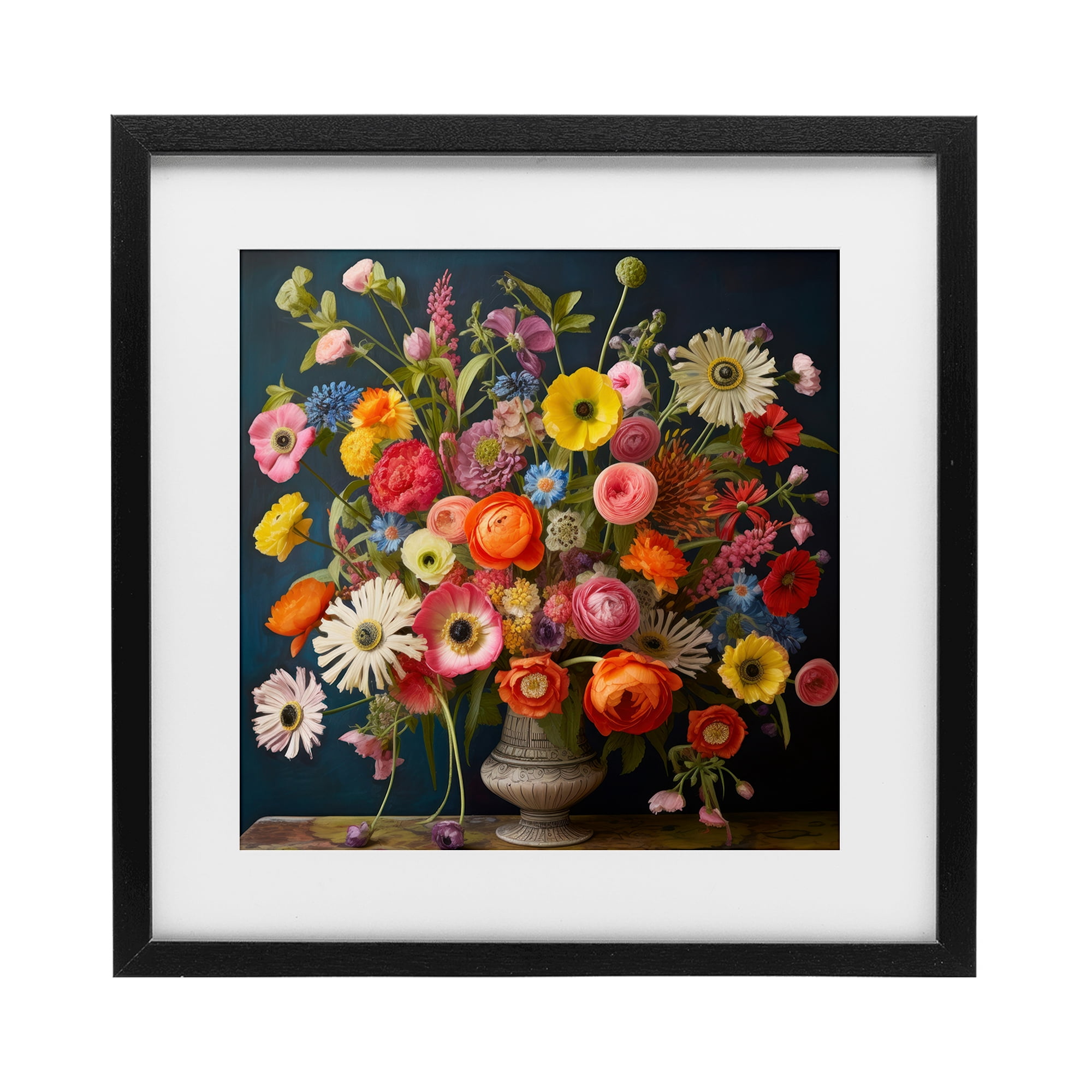 Stupell Industries Harmonious Garden Bouquet Black Framed Print Under Glass, design by Lazar Studio