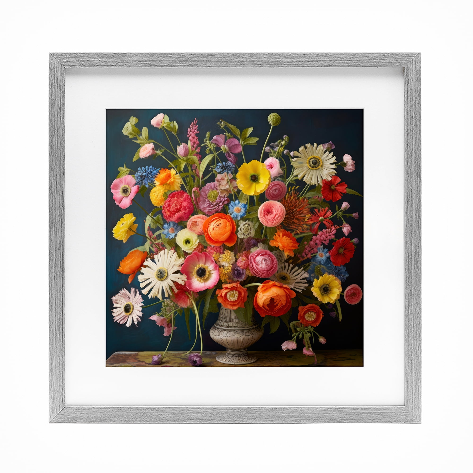 Stupell Industries Harmonious Garden Bouquet Gray Framed Print Under Glass, design by Lazar Studio