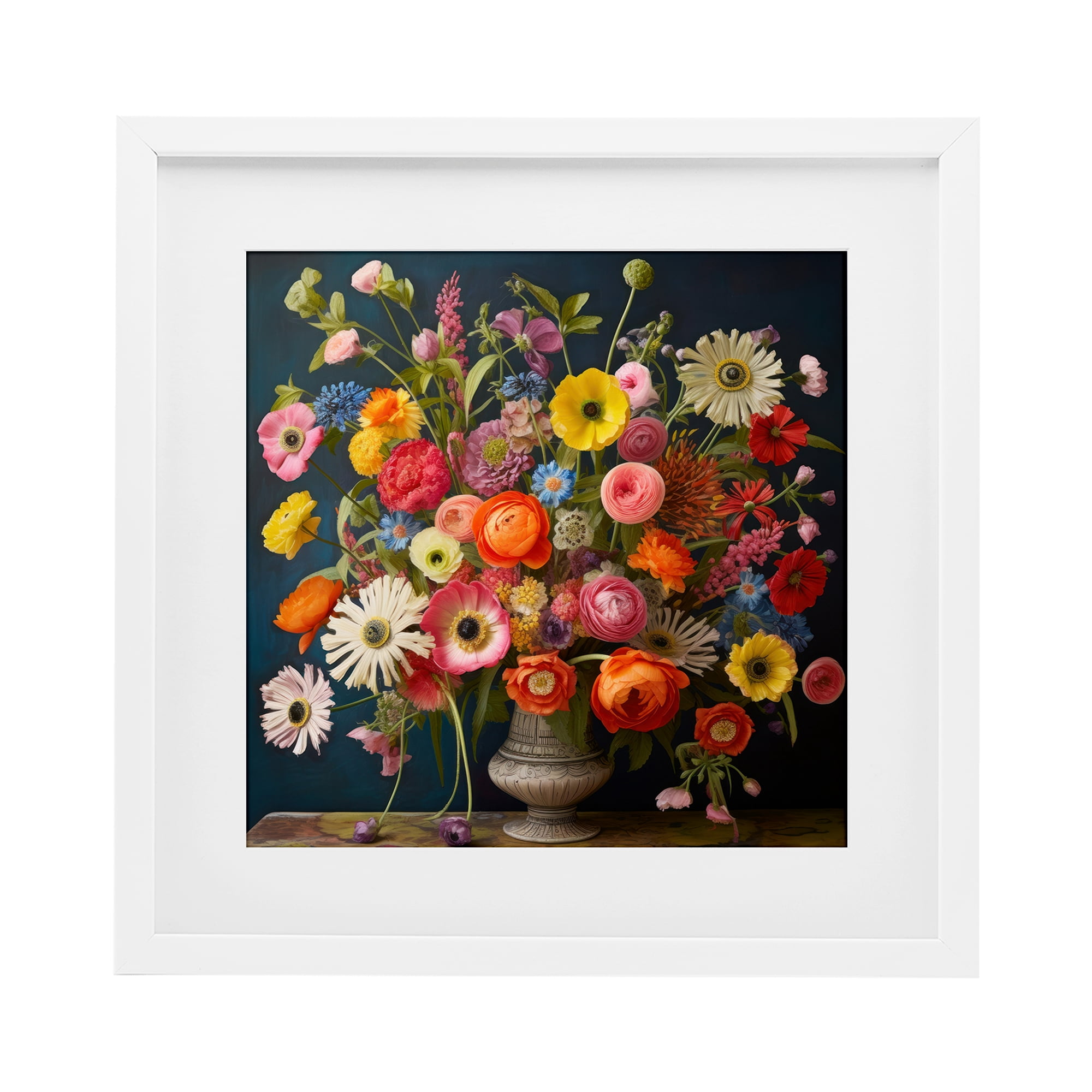 Stupell Industries Harmonious Garden Bouquet White Framed Print Under Glass, design by Lazar Studio