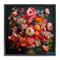 thumbnail image 1 of Stupell Industries Bohemian Harmonious Mixed Peonies Black Floating Frame Canvas Art, 18 x 18, by Lazar Studio, 1 of 8