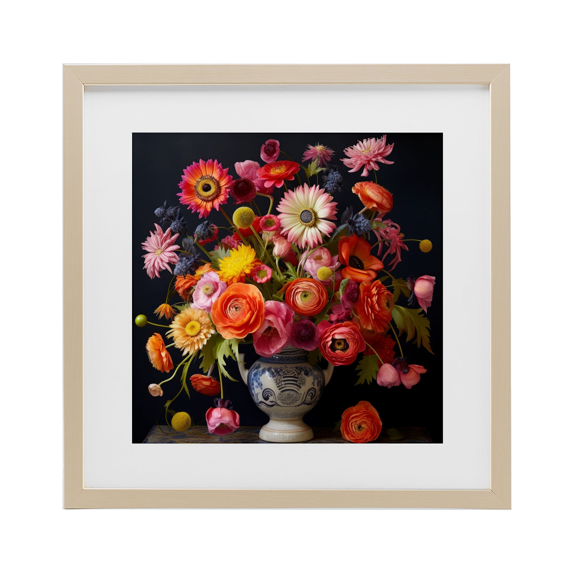 Stupell Industries Harmonious Spring Bouquet Birch Framed Print Under Glass, design by Lazar Studio