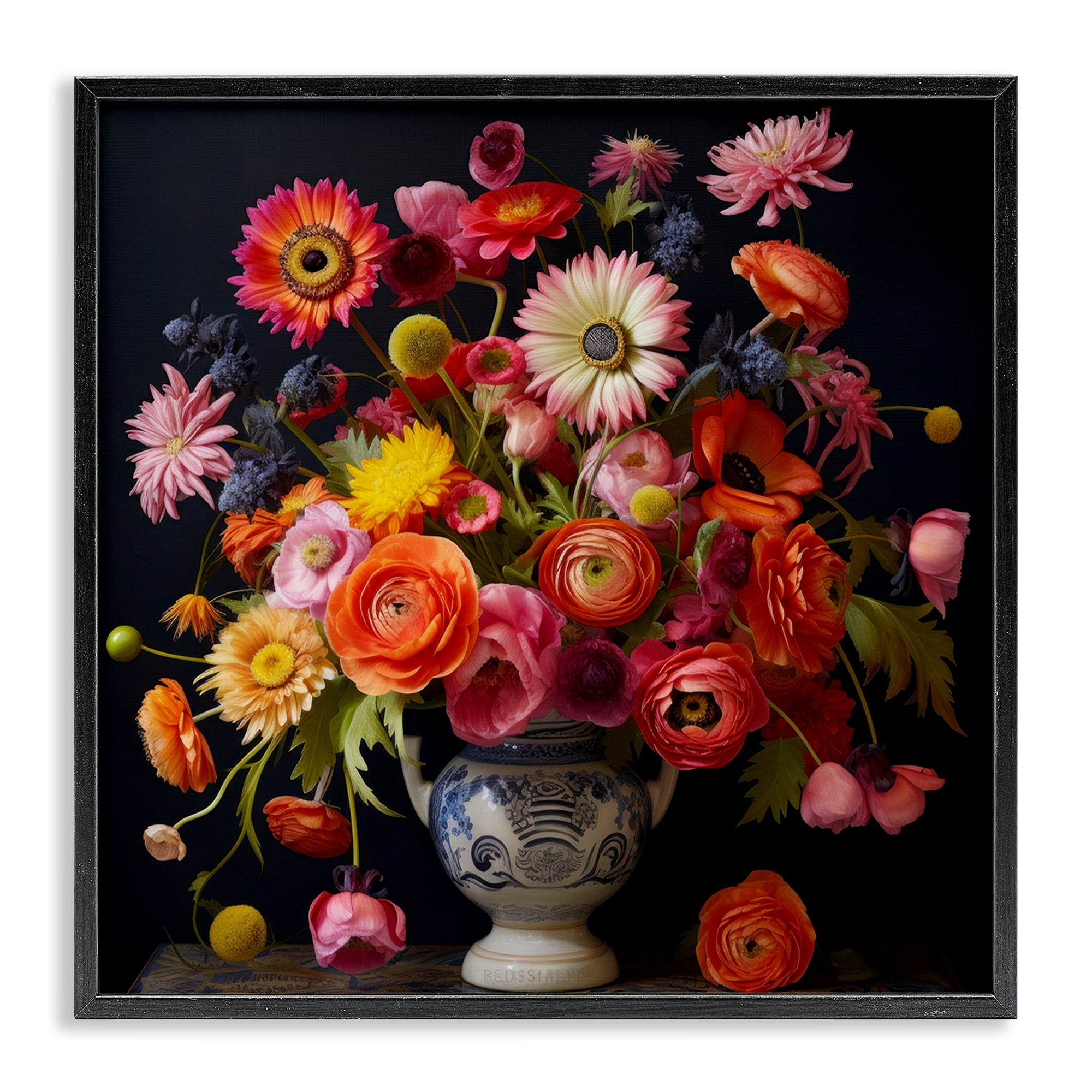 Stupell Industries Harmonious Spring Bouquet Black Framed Giclee Art, design by Lazar Studio