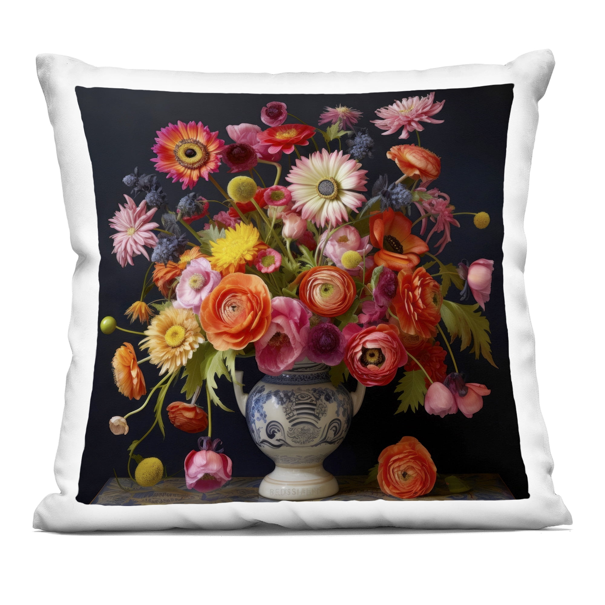 Stupell Industries Harmonious Spring Bouquet Decorative Printed Throw Pillow, design by Lazar Studio, 18 x 7 x 18