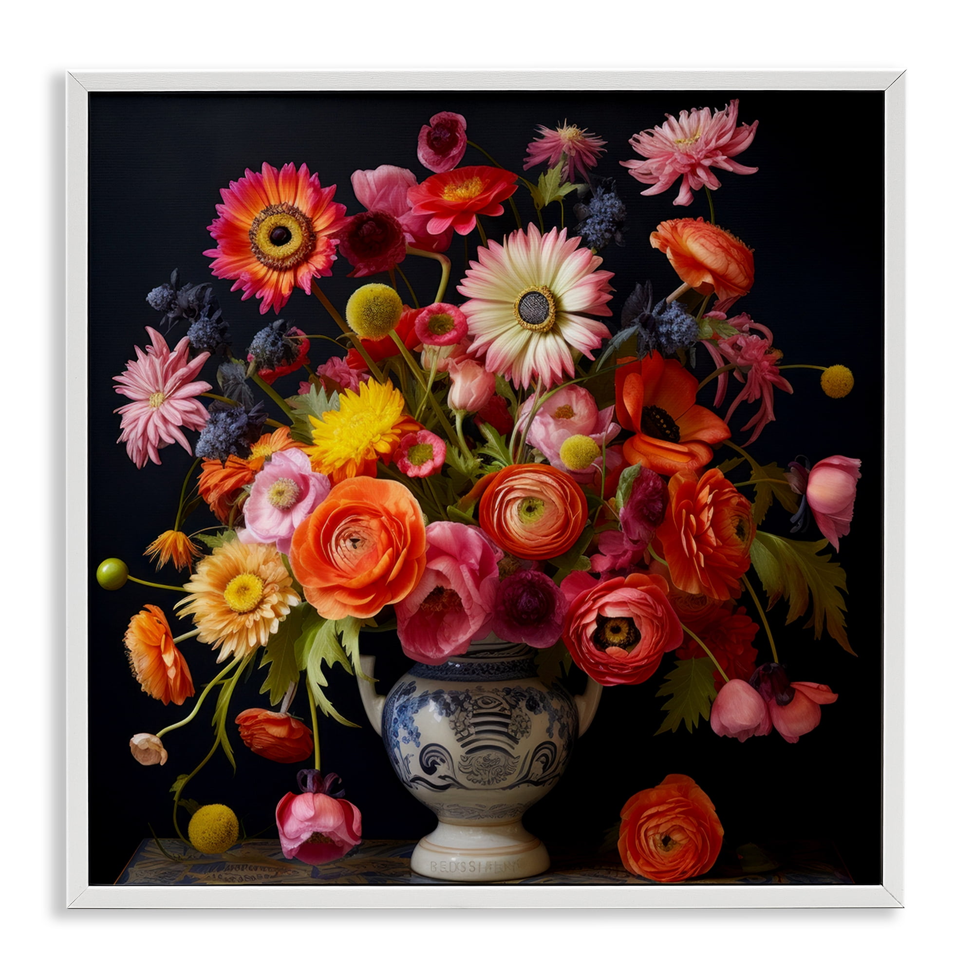 Stupell Industries Harmonious Spring Bouquet White Framed Giclee Art, design by Lazar Studio