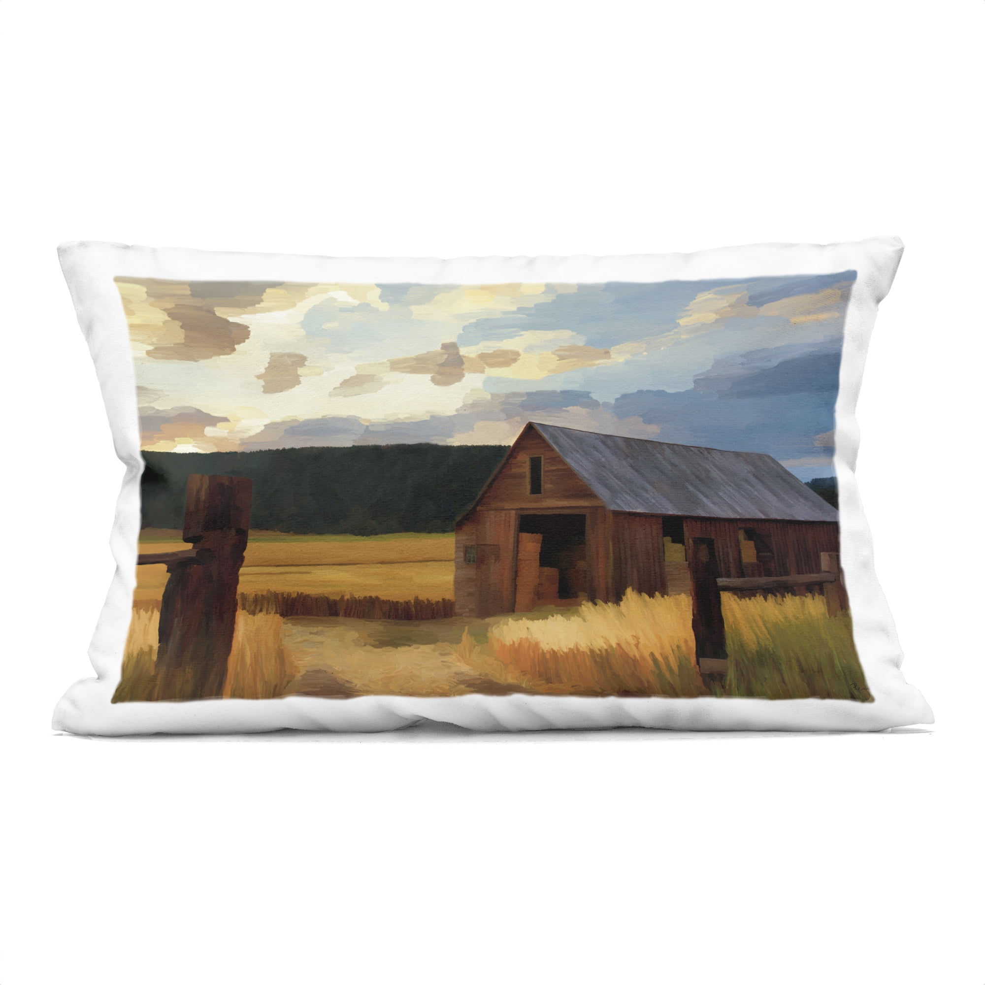 Stupell Industries Harvest Time Autumn Barn Decorative Printed Throw Pillow, design by Renel Peters
