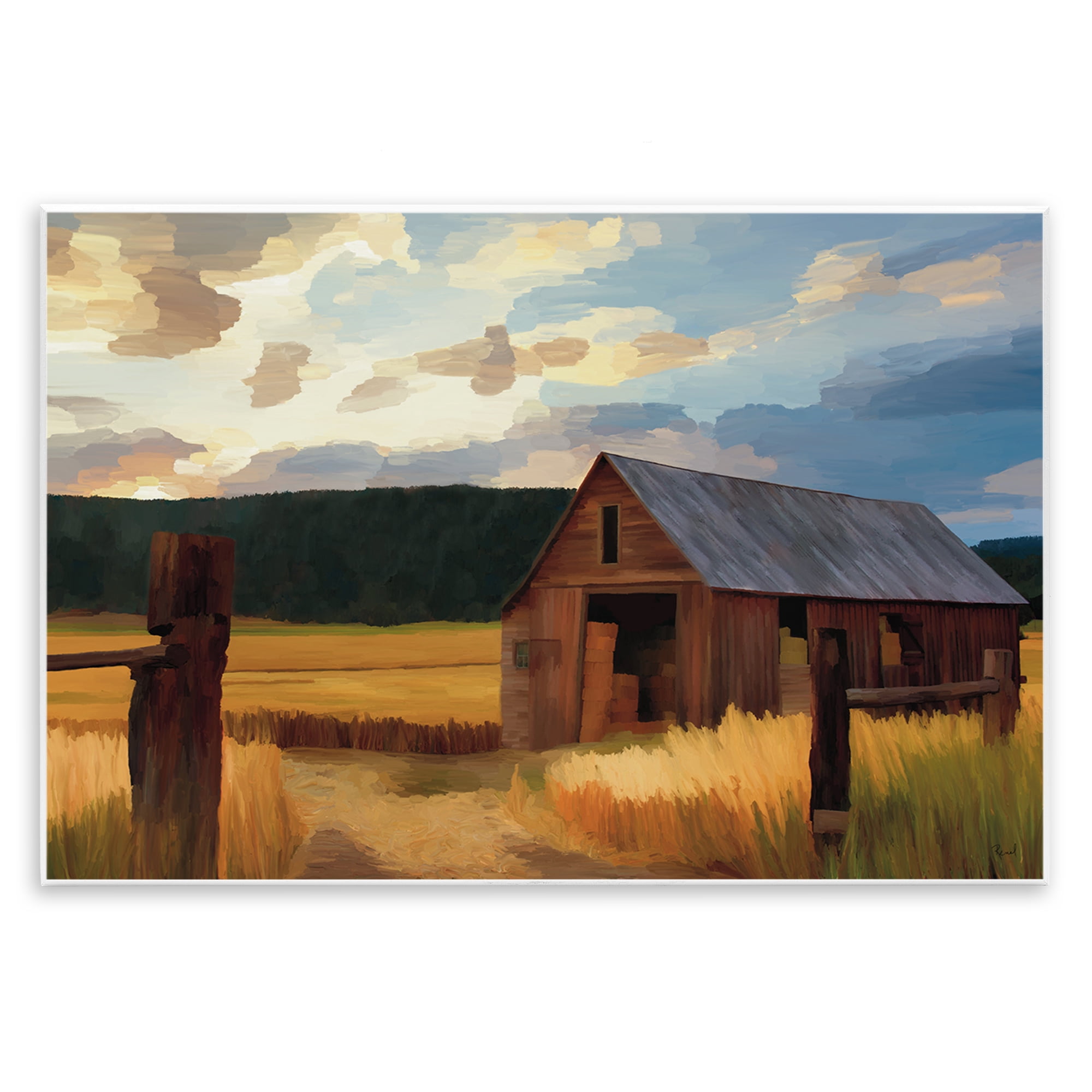 Stupell Industries Harvest Time Autumn Barn Wall Plaque Art, design by Renel Peters