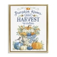 thumbnail image 1 of Stupell Industries Traditional Harvest Wishes Pumpkins Gold Floating Frame Canvas Art, 25 x 31, by Deb Strain, 1 of 8