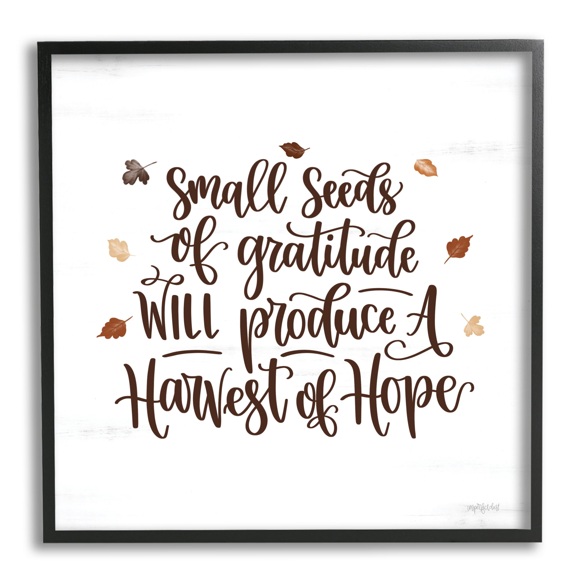 Stupell Industries Harvest of Hope Phrase Inspirational Painting Black Framed Art Print Wall Art, 12 x 12