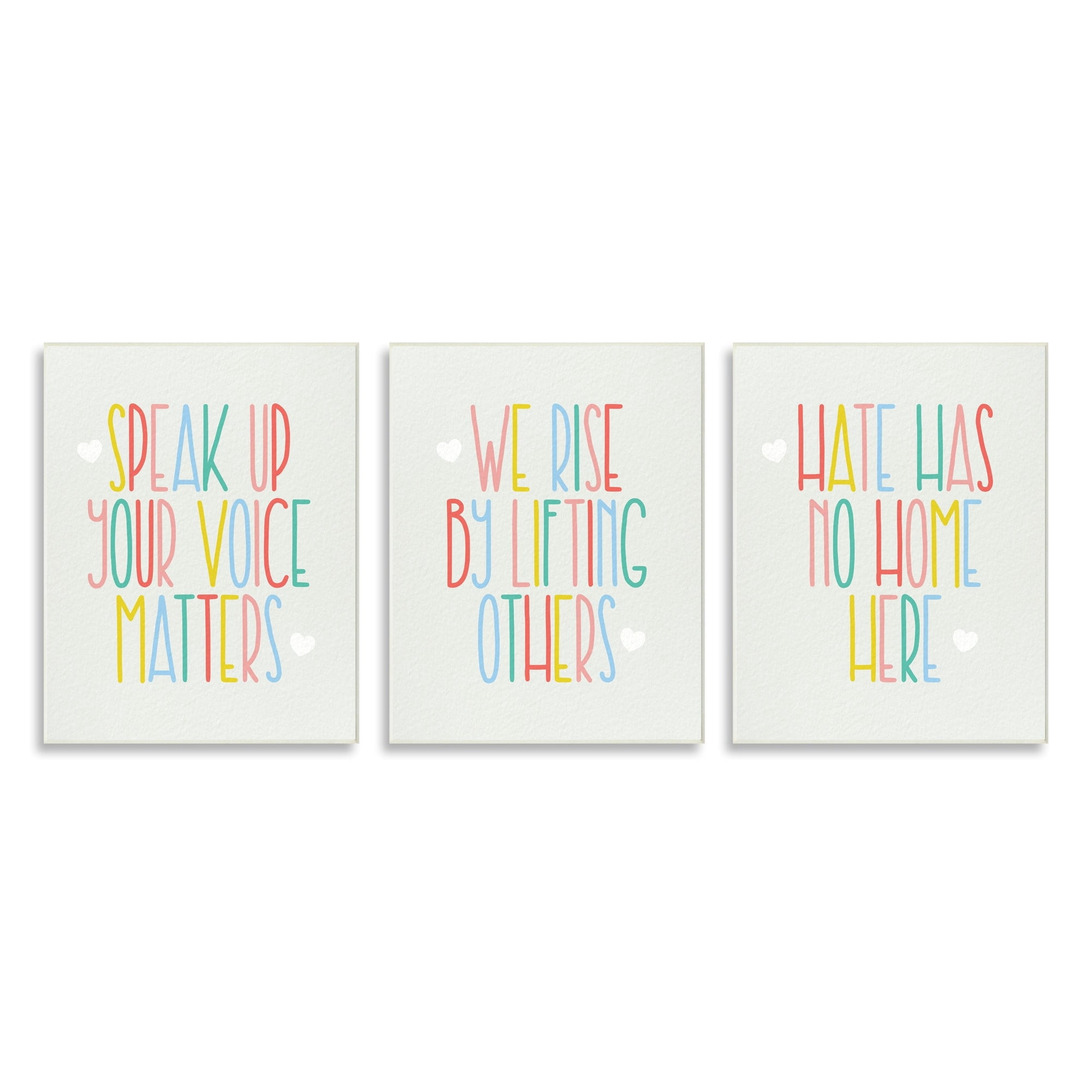 Stupell Industries Hate Has No Home Phrases Inspirational Quotes Wall Plaque, 10 x 15, Design by Daphne Polselli