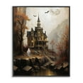 thumbnail image 1 of Stupell Industries Haunted Castle with Ghost Holiday Painting Black Framed Art Print Wall Art, 16 x 20, 1 of 8