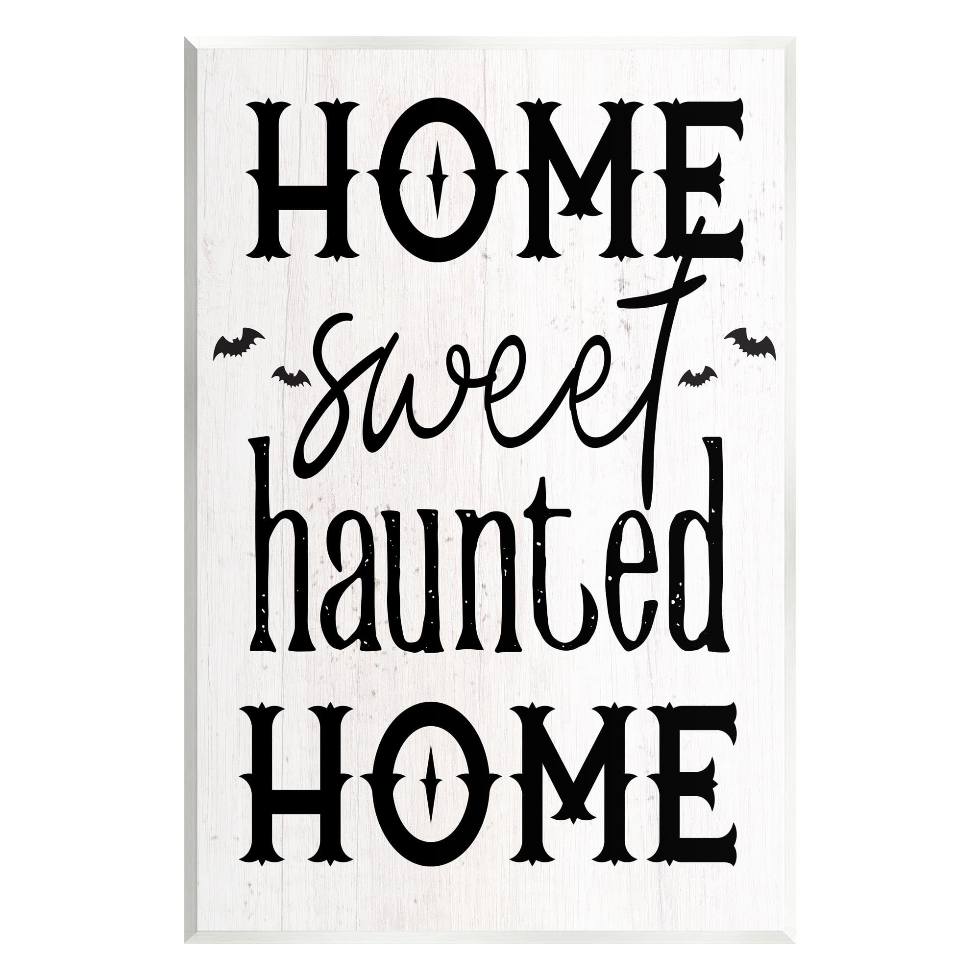 Stupell Industries Haunted Home Phrase Holiday Painting Unframed Art Print Wall Art, 10 x 15