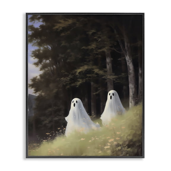 Haunted Morning Ghosts Black Framed Giclee Art, 24 x 30, Made In USA
