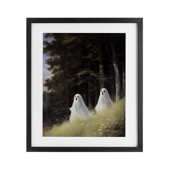 Stupell Industries Rustic Lodge Haunted Morning Ghosts Black Framed Print Under Glass, 13 x 16, by LSR Design Studio