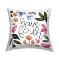 thumbnail image 1 of Stupell Industries Have Faith Floral Petals Printed Throw Pillow Design by Stephanie Dicks, 1 of 6