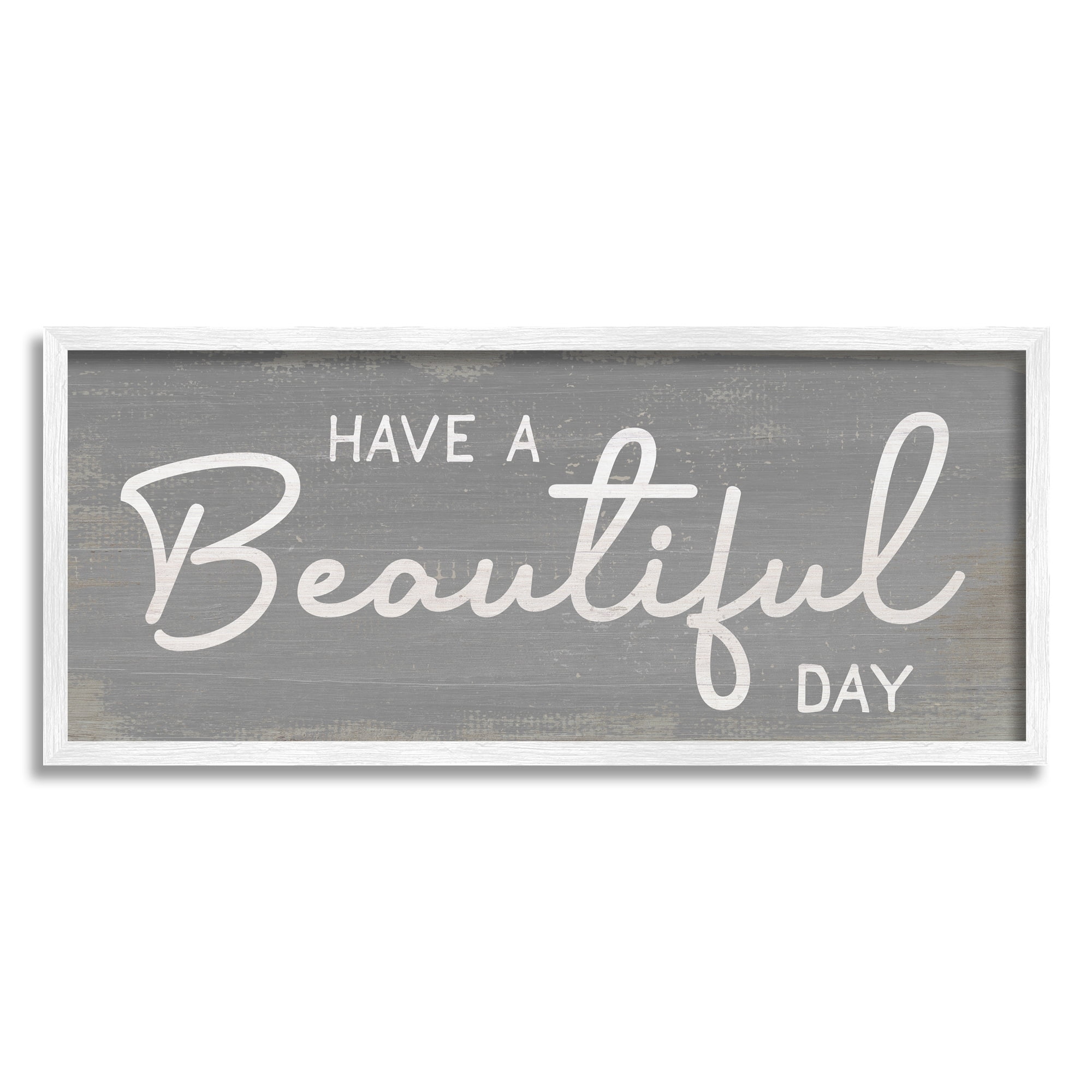Stupell Industries Have a Beautiful Day Motivational Phrase Positive Attitude, 24 x 10, Design by Daphne Polselli