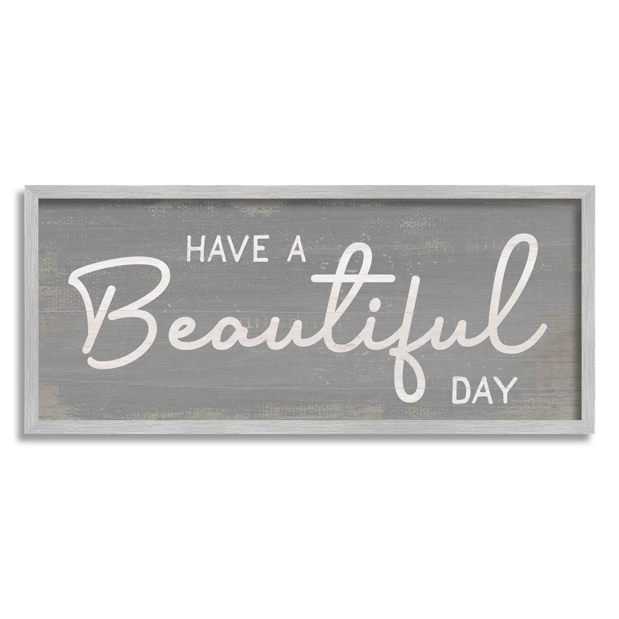 Stupell Industries Have a Beautiful Day Motivational Phrase Positive Attitude, 24 x 10, Design by Daphne Polselli