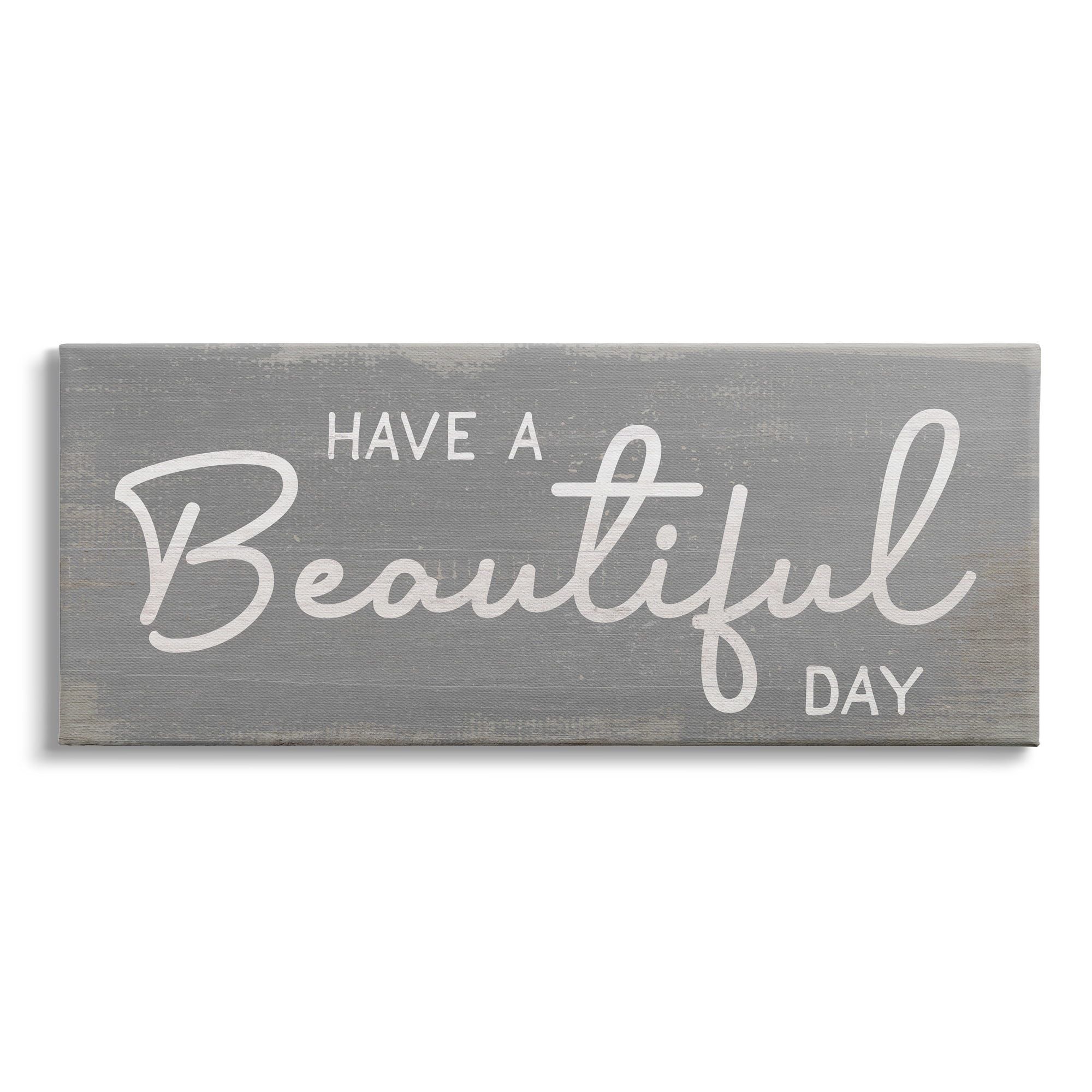 Stupell Industries Have a Beautiful Day Motivational Phrase Positive Attitude, 30 x 13, Design by Daphne Polselli