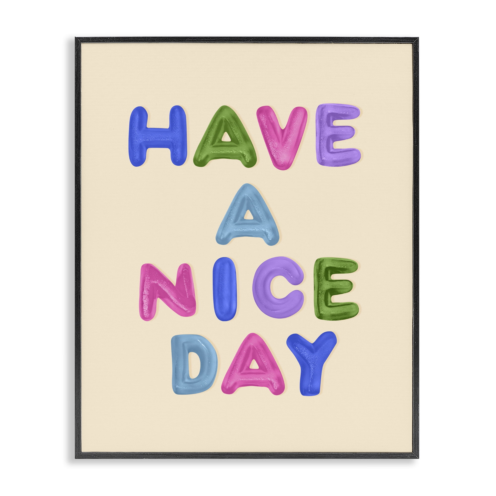 Stupell Industries Have a Nice Day Gummies Black Framed Giclee Art, design by LISH Creative