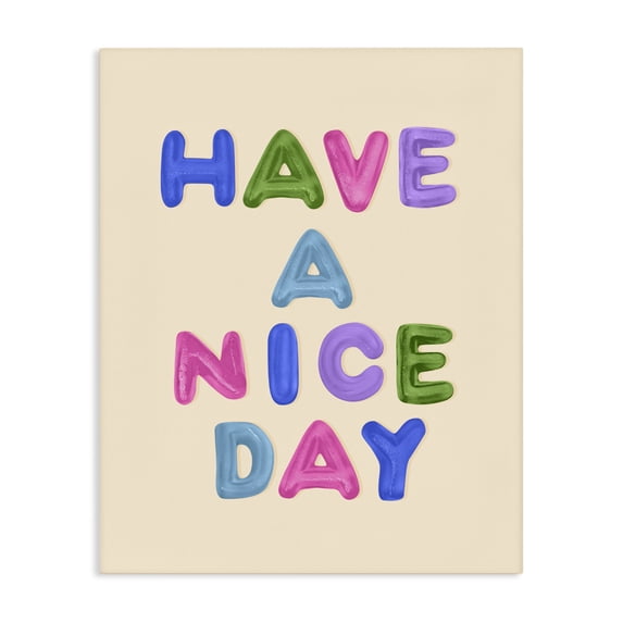 Stupell Industries Scandinavian Have a Nice Day Gummies Canvas Art, 24 x 30, by LISH Creative