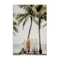 Stupell Industries Hawaii Surfboards View Nautical & Beach Photography Wrapped Canvas Art Print Wall Art, 16 x 24