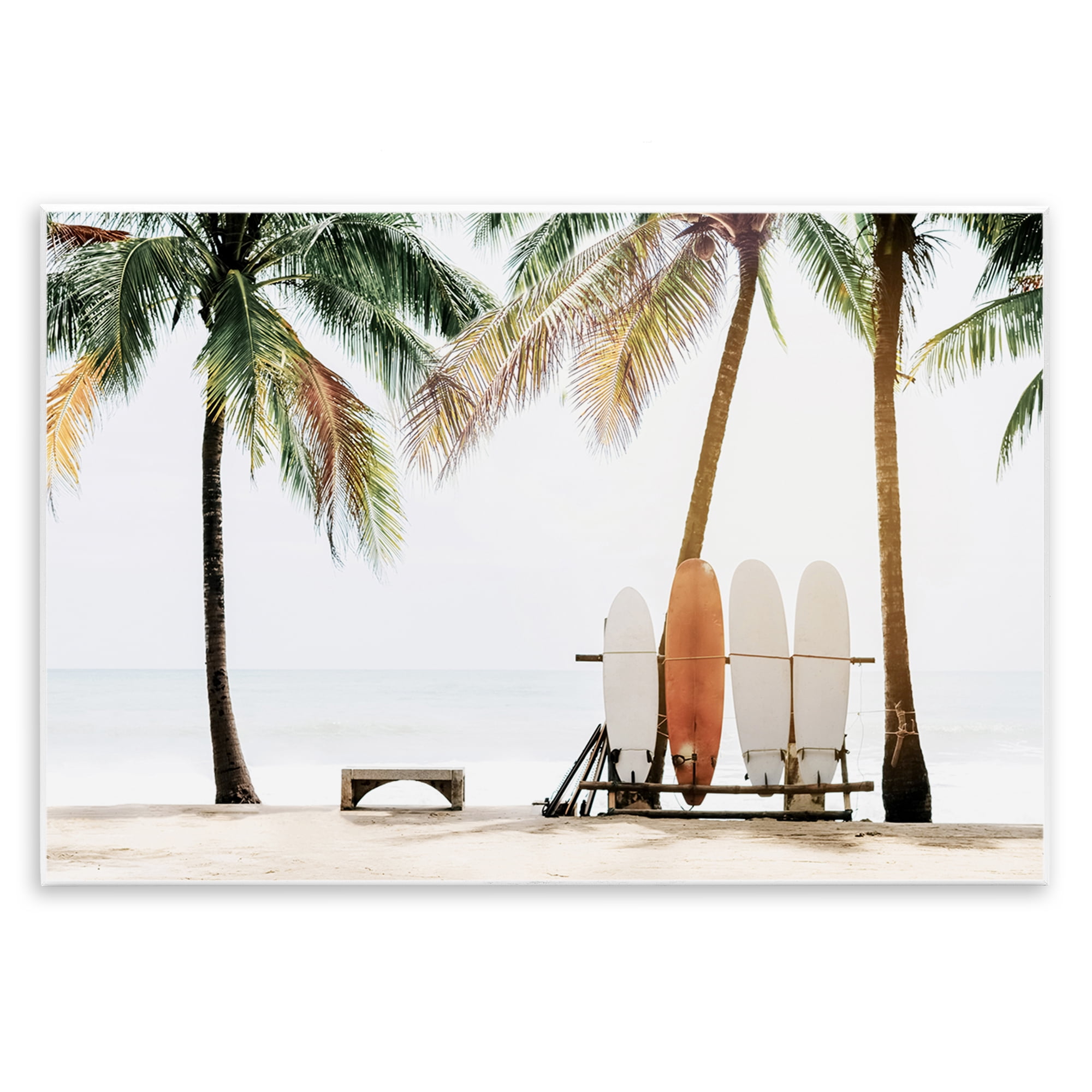 Stupell Industries Hawaii Surfing View Nautical & Beach Photography Unframed Art Print Wall Art, 19 x 13