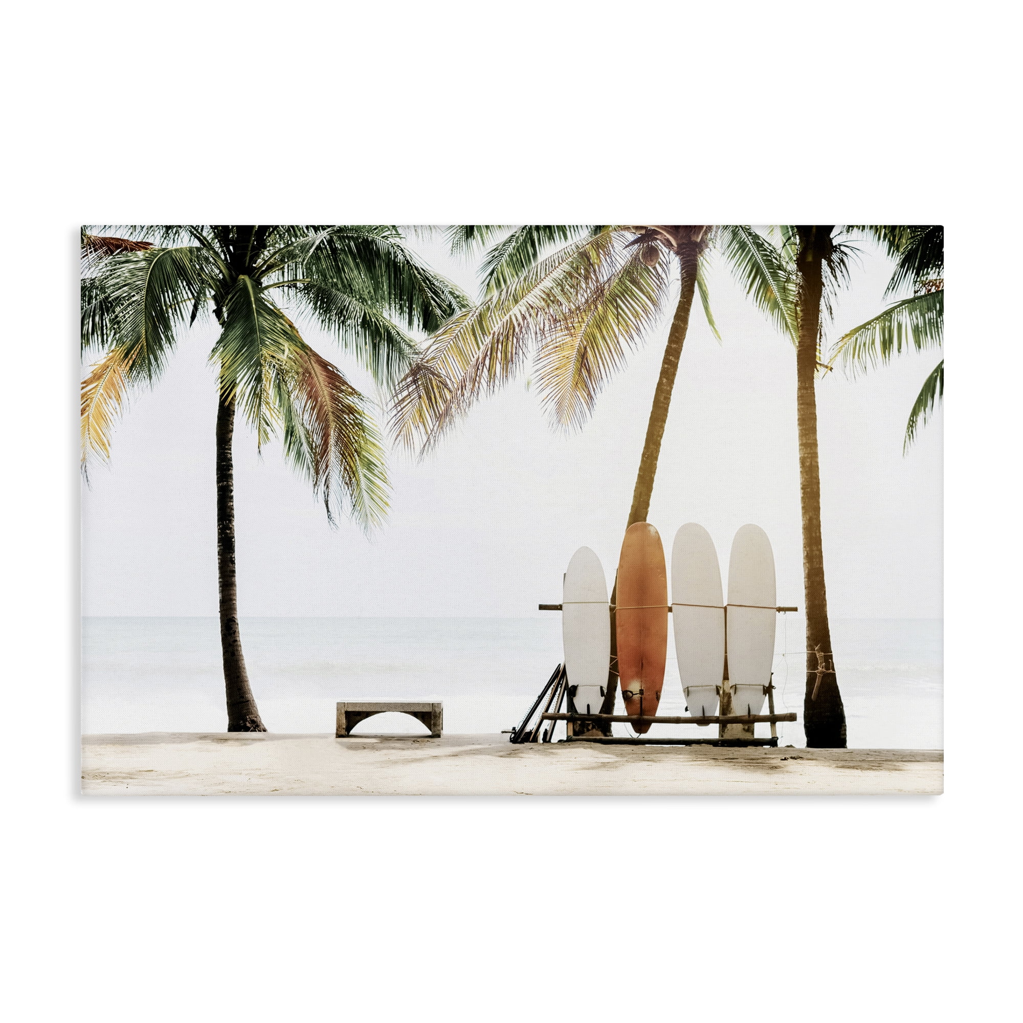 Stupell Industries Hawaii Surfing View Nautical & Beach Photography Wrapped Canvas Art Print Wall Art, 45 x 30