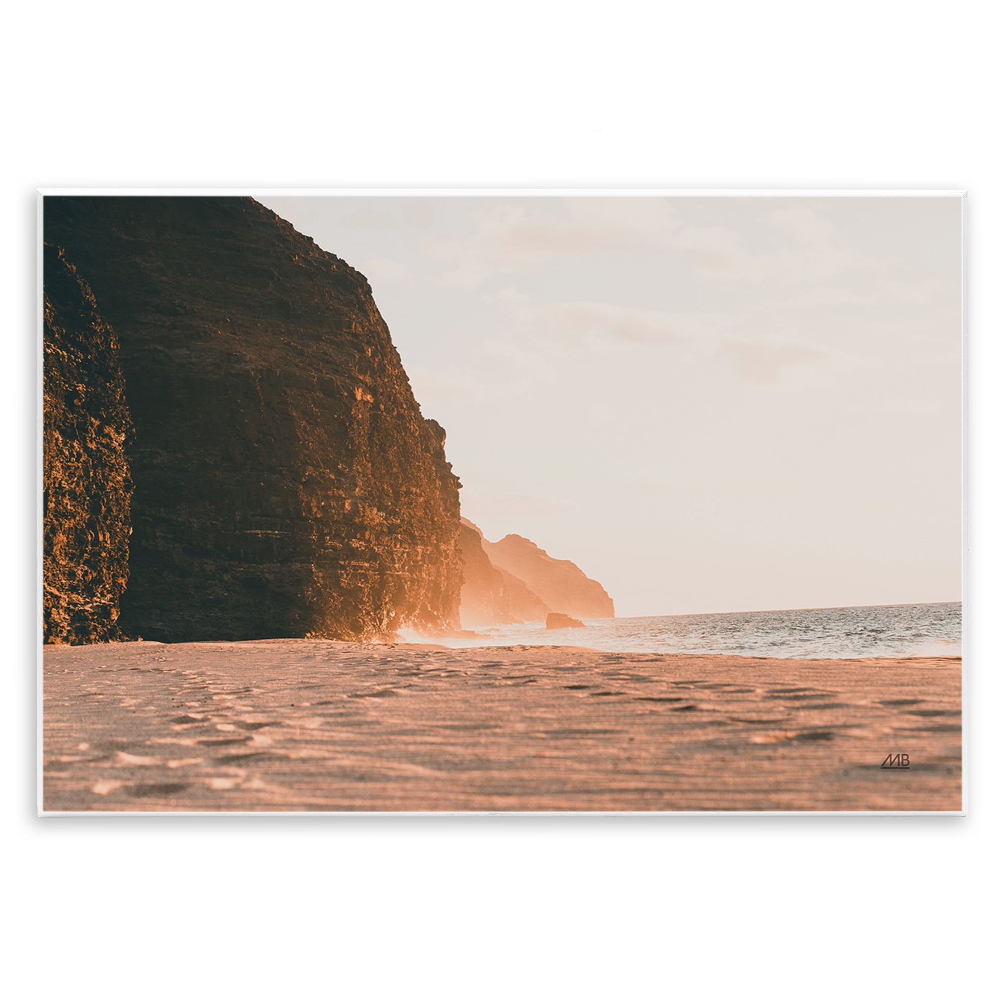 Stupell Industries Hawaiian Glow Shoreline Landscape & Nature Photography Unframed Art Print Wall Art, 19 x 13
