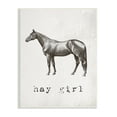 thumbnail image 1 of Stupell Industries Hay Girl Funny Horse Pun Vintage Equestrian Portrait, 10 x 15,Design by Daphne Polselli, 1 of 5