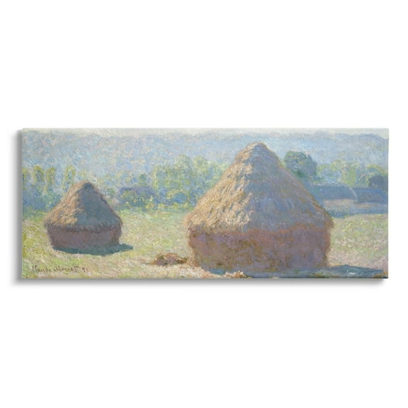 Stupell Industries Haystacks, End of Summer Classic Claude Monet Painting Painting Gallery Wrapped Canvas Print Wall Art, Design by one1000paintings