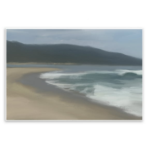 Stupell Industries Hazy Beach Curve Wall Plaque Art design by Matthew Piotrowicz, 13 x 19