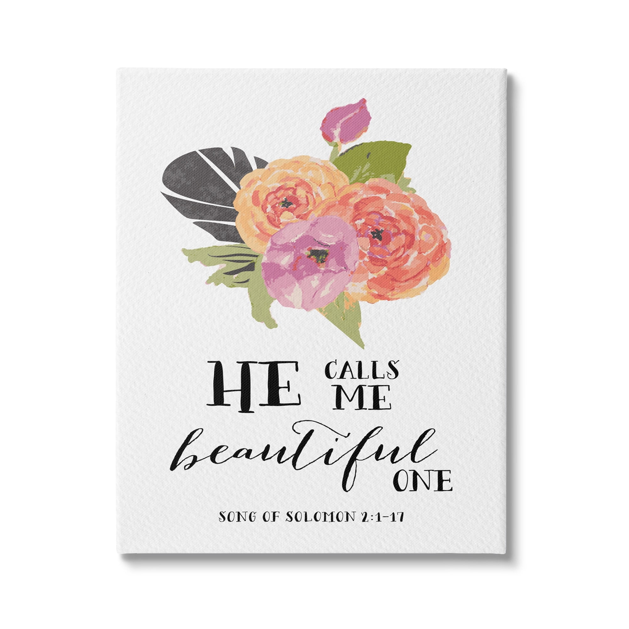 Stupell Industries He Calls Me Beautiful One Spiritual Quote Typography Canvas Wall Art, 24 x 30, Design by Amy Brinkman