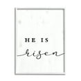 thumbnail image 1 of Stupell Industries He Is Risen Phrase Rustic Pattern Minimal Text, 11 x 14, Design by Daphne Polselli, 1 of 7