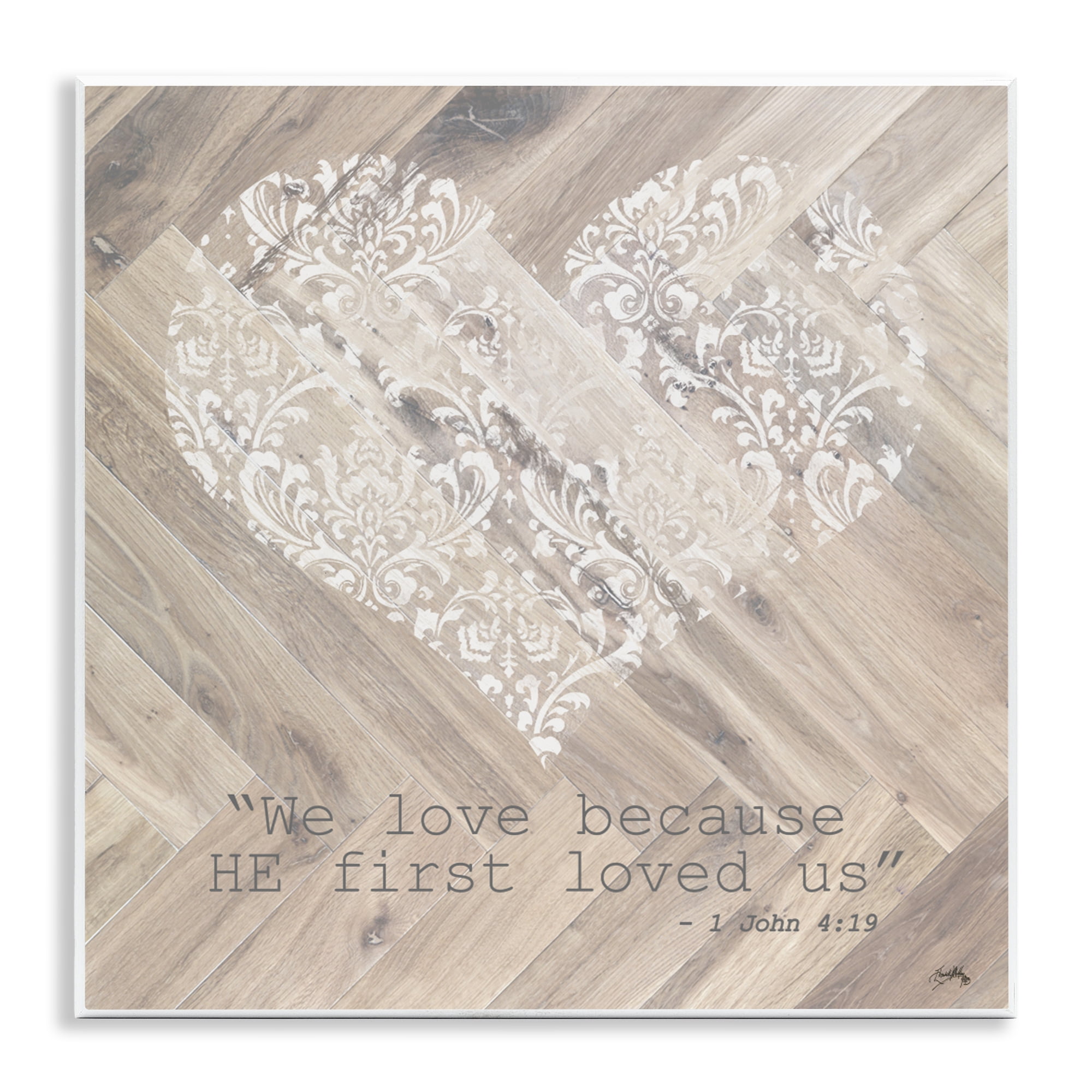 Stupell Industries He Loved Us First Wall Plaque Art, design by Elizabeth Medley