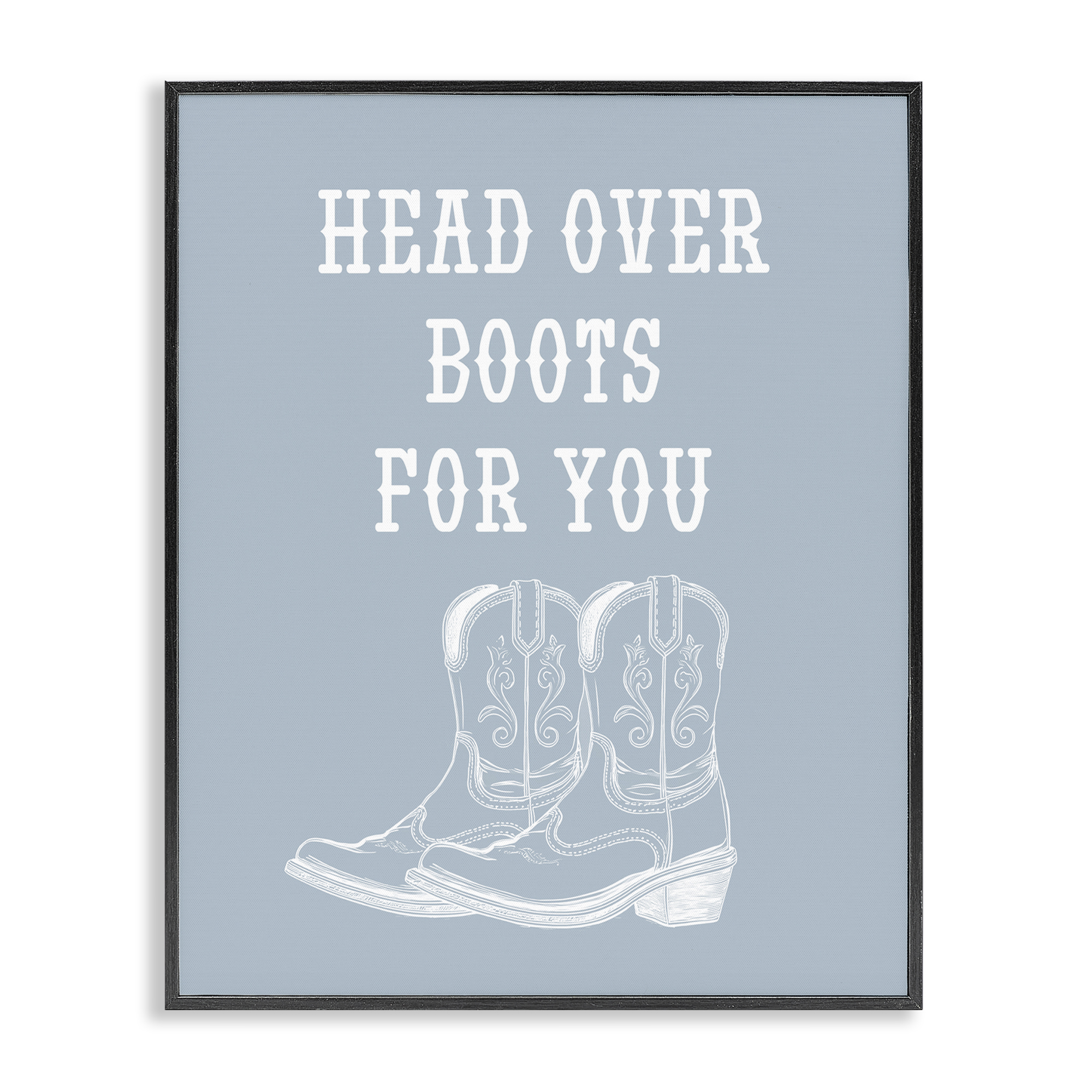Stupell Industries Head Over Boots For You Fashion Painting Black Framed Art Print Wall Art, 24 x 30