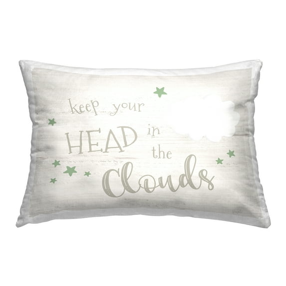 Stupell Industries Head in Clouds Phrase Decorative Printed Throw Pillow Design by Natalie Carpentieri.