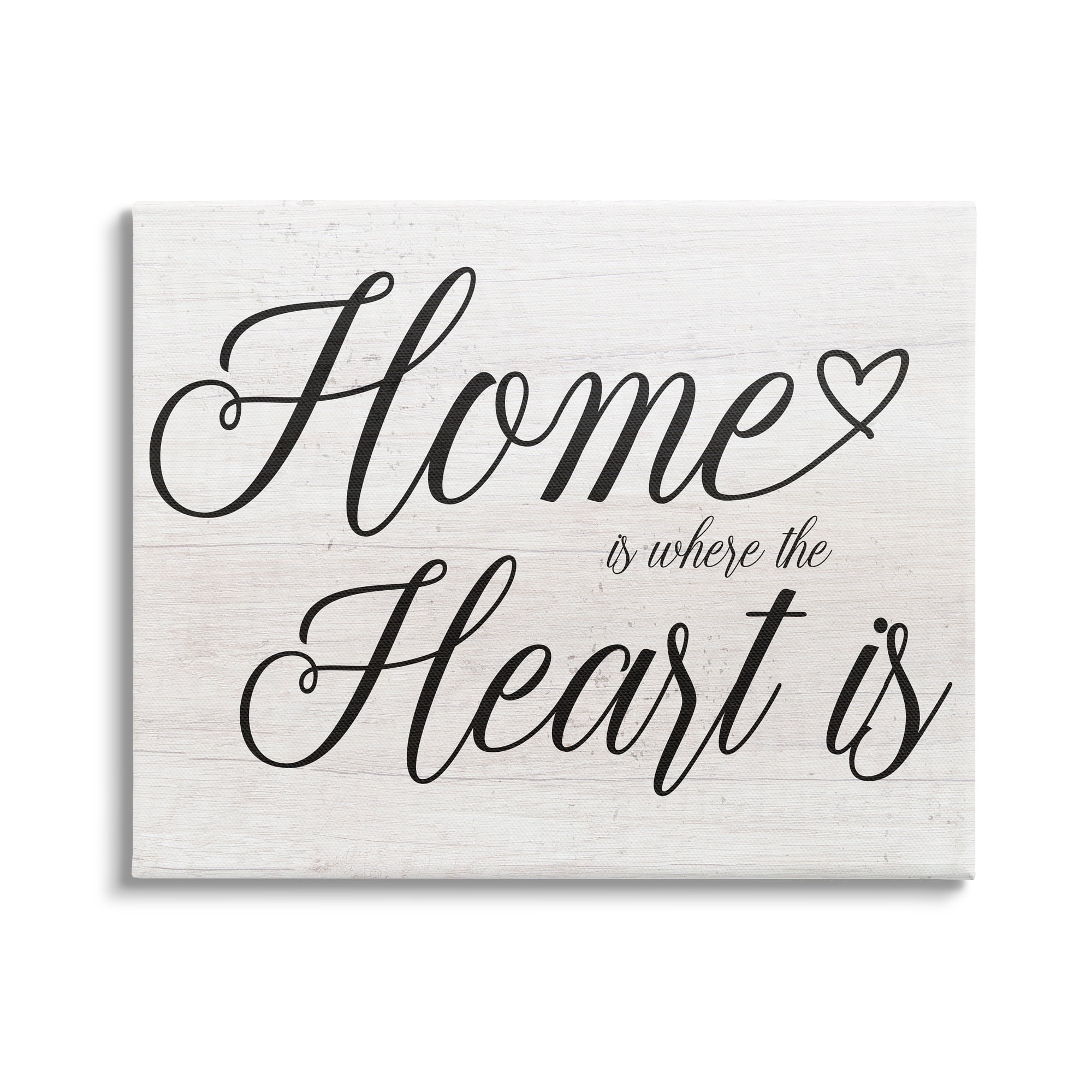 Stupell Industries Heart & Home Fancy Script Phrase Typography Canvas Wall Art, 20 x 16, Design by Lil' Rue