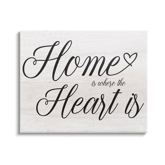 Stupell Industries Heart & Home Fancy Script Phrase Typography Canvas Wall Art, 40 x 30, Design by Lil' Rue