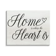 Stupell Industries Heart & Home Fancy Script Phrase Typography Canvas Wall Art, 48 x 36, Design by Lil' Rue