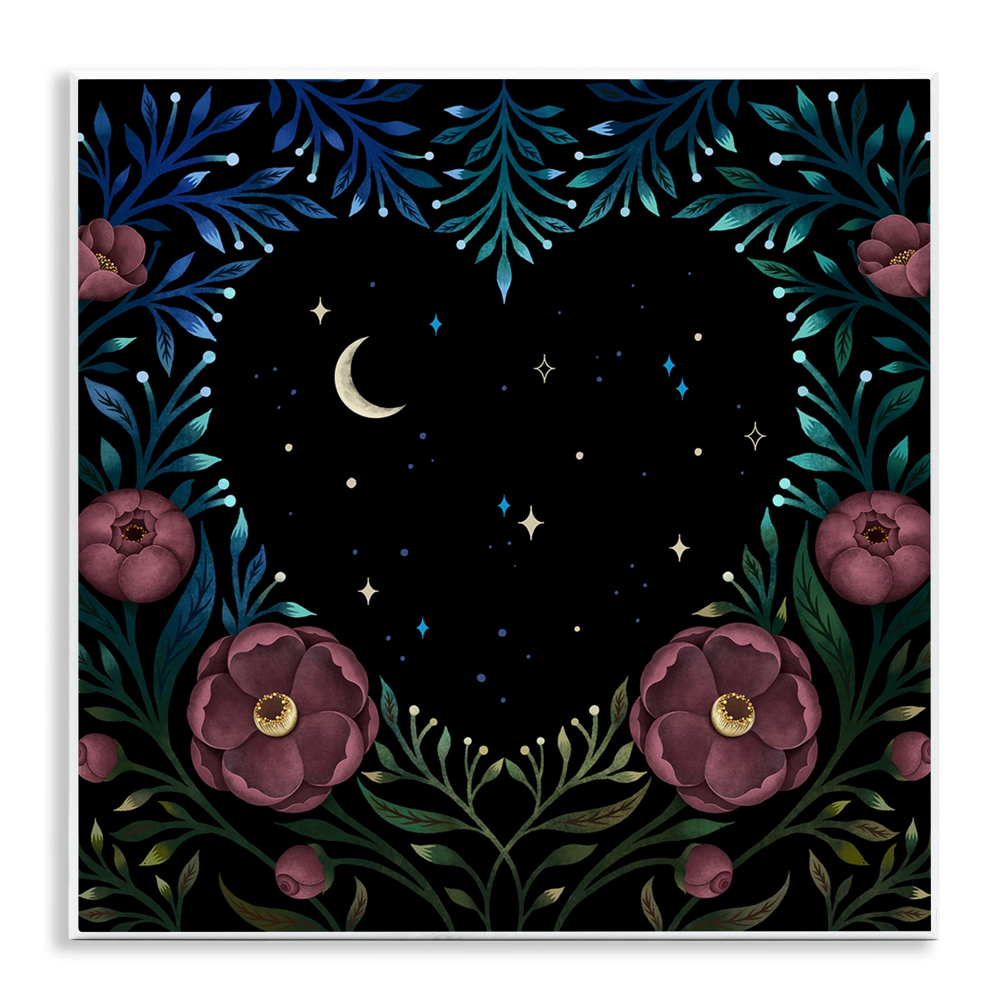 Stupell Industries Heart Night Sky Garden Wall Plaque Art, design by Episodic Drawings