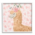 thumbnail image 1 of Stupell Industries Heart Pattern Smiling Alpaca Graphic Art White Framed Art Print Wall Art, Design by ND Art, 1 of 7