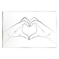 Stupell Industries Heart Shape Hands Typography Painting Unframed Art Print Wall Art, 15 x 10