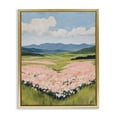 thumbnail image 1 of Stupell Industries Transitional Heart Shaped Flower Field Gold Floating Frame Canvas Art, 17 x 21, by The Prints Vibe, 1 of 8