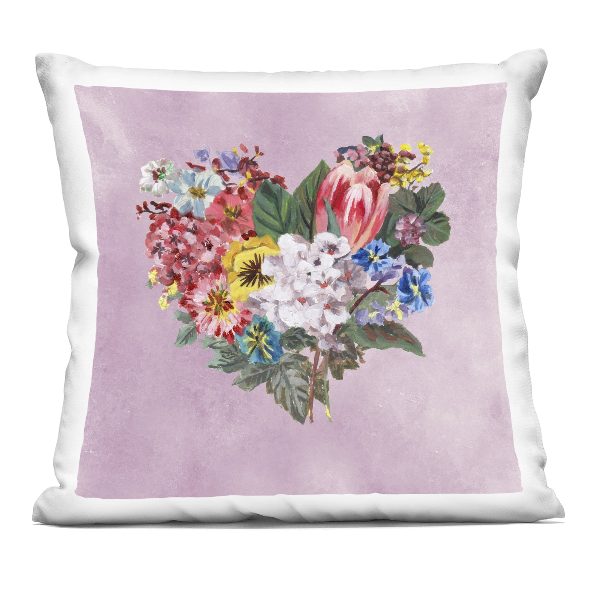 Stupell Industries Heart Shaped Garden Blooms Decorative Printed Throw Pillow, design by Melissa Wang