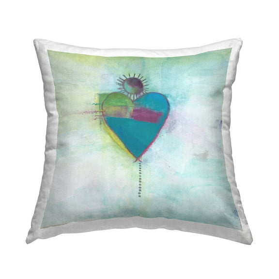 Stupell Industries Heart Sun Rays Shapes Printed Throw Pillow Design by Michelle Oppenheimer