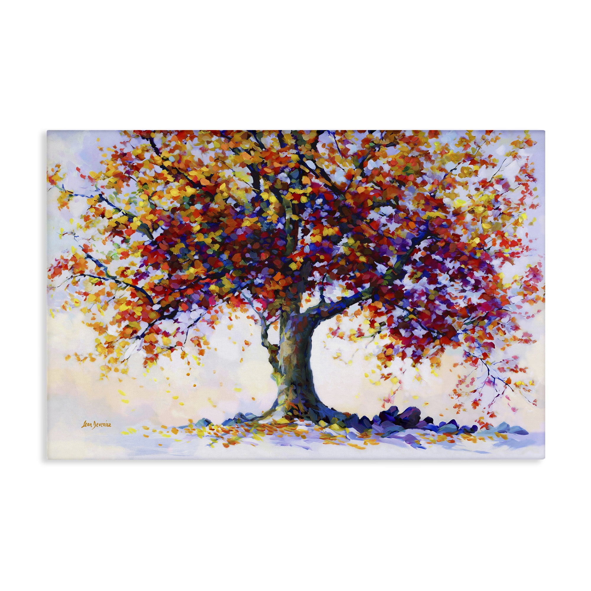 Stupell Industries Heartfelt Hues Tree Landscape & Nature Painting Wrapped Canvas Art Print Wall Art, 30 x 20
