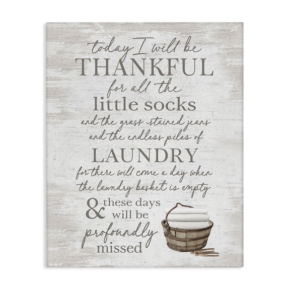 Stupell Industries Heartfelt Laundry Phrase Typography Painting Gallery Wrapped Canvas Art Print Wall Art, 30 x 40