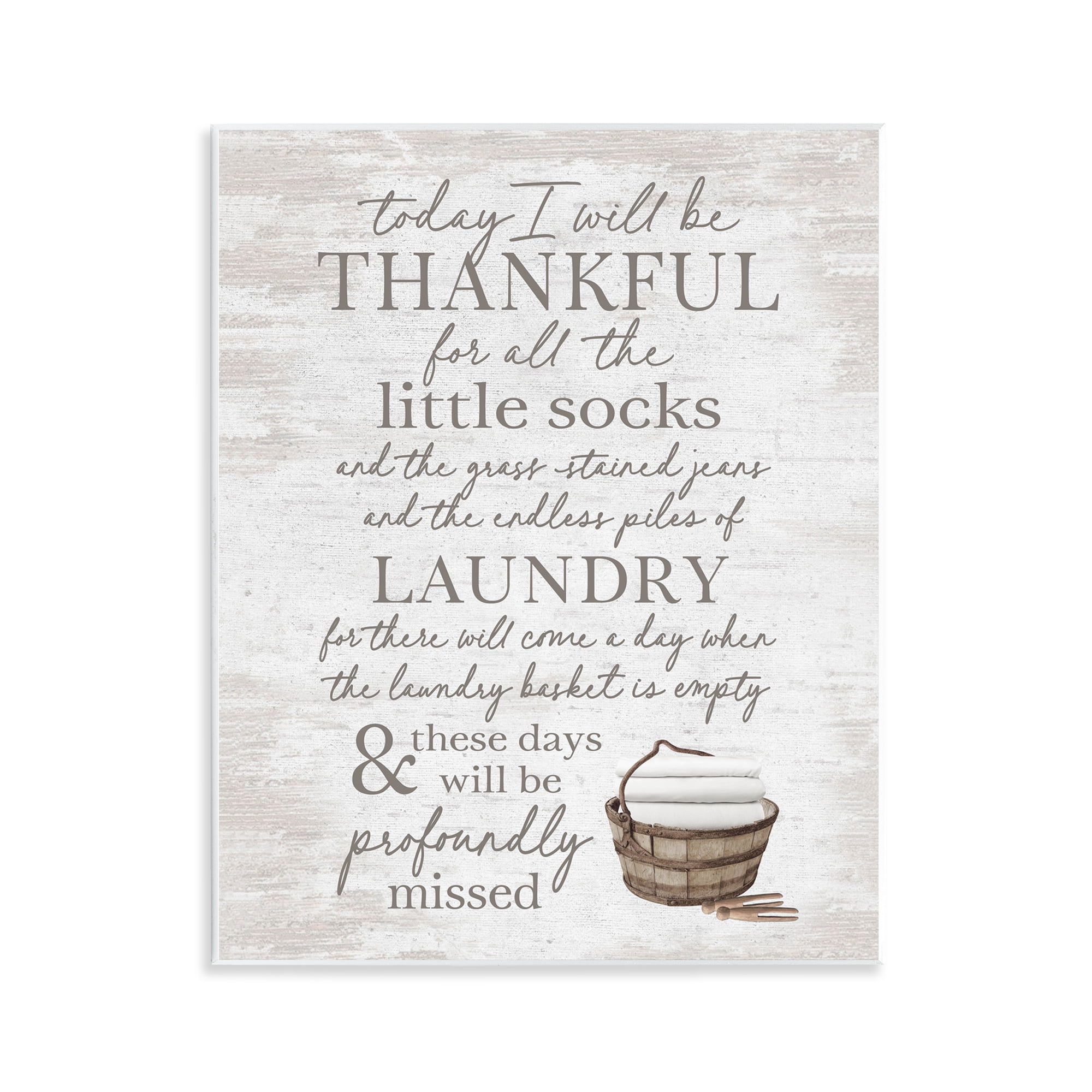 Stupell Industries Heartfelt Laundry Phrase Typography Painting Unframed Art Print Wall Art, 11 x 14