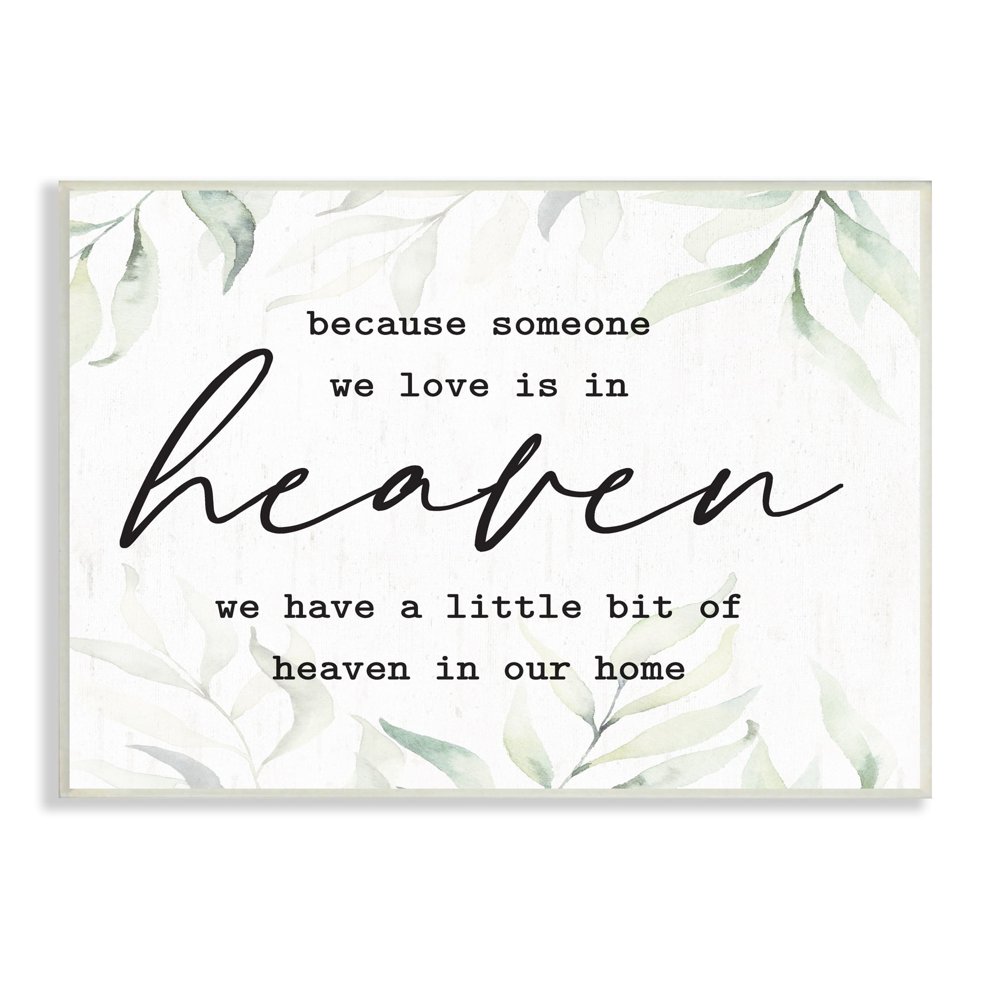 Stupell Industries Heaven In Our Home Tropical Plant Leaves Design Graphic Art Unframed Art Print Wall Art, Design by Lettered and Lined