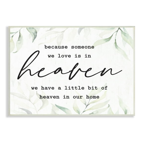 Stupell Industries Heaven In Our Home Tropical Plant Leaves Design Graphic Art Unframed Art Print Wall Art, Design by Lettered and Lined